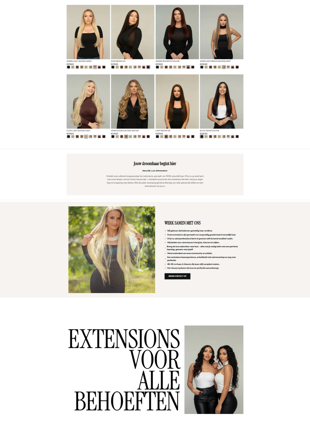 Responsive Shopify webshop voor Magstensions, ontworpen door Briefvibe.