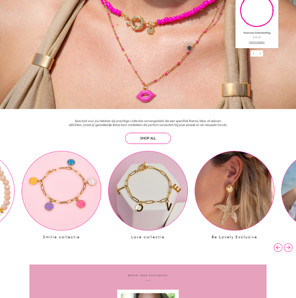 Be-Lovely – Stijlvolle Website Ontworpen door Briefvibe voor Sieraden